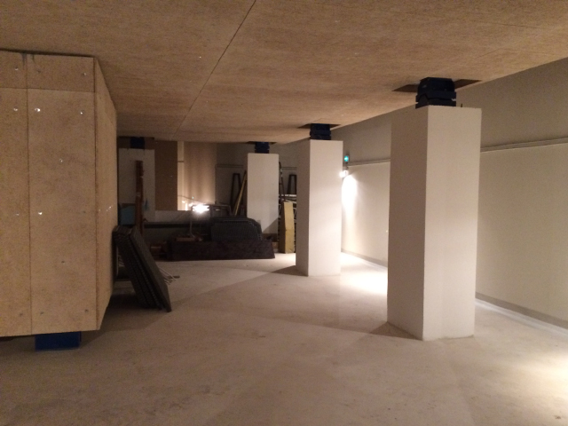 Boîtes à ressorts en sous-sol de la chambre anéchoïque