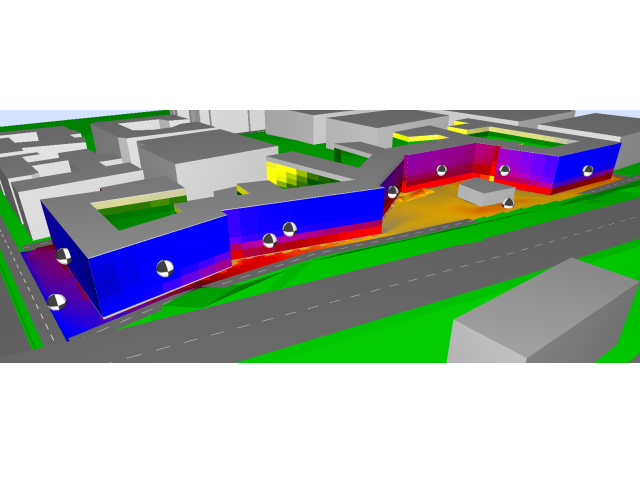 Vue du modèle 3D sous CadnaA