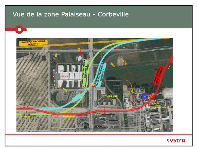 Tracés de la ligne 18 du GPE - source SYSTRA