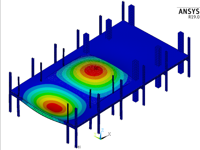 Analyse modale du plancher avec dalle flottante